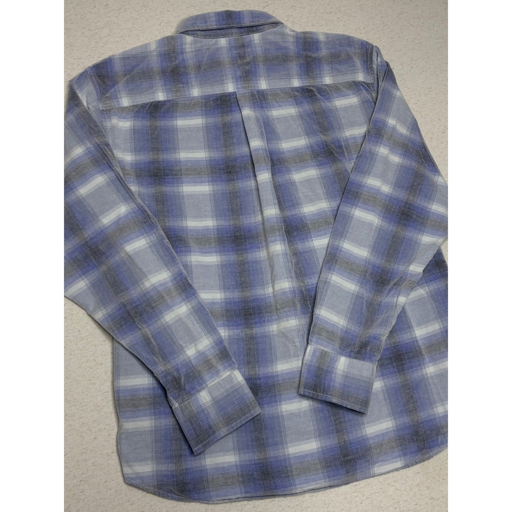 Tommy Bahama Coastline Cord Shirt Mens Large Blue Grey Plaid Cotton Corduroy L/S - Picture 9 of 10